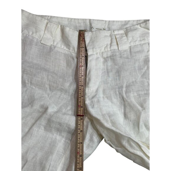 London Jean The Marisa Fit Womens White Linen Wide-Leg Pants Size 0 - Picture 11 of 12